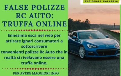 FALSE POLIZZE RC AUTO: TRUFFA ONLINE