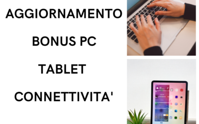 AGGIORNAMENTO BONUS PC, TABLET E CONNETTIVITA’ 2020