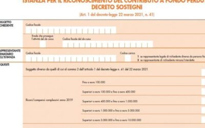 Decreto Sostegni, contributi a fondo perduto 2021