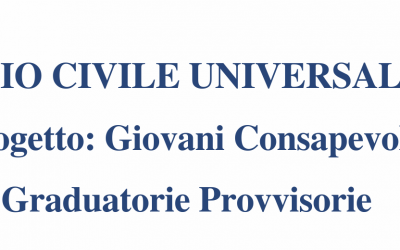 Graduatorie provvisorie selezioni Servizio Civile Universale 2021